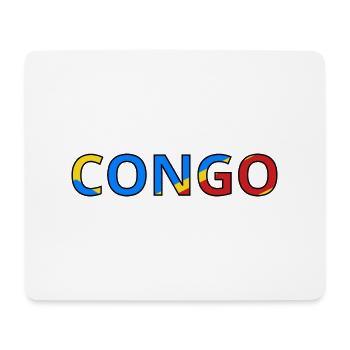 Drapeau Congo (Rép. dém.) - Tapis de souris (format paysage) - blanc - Devant