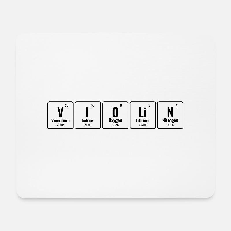 Periodensystem der Elemente Geige Geige Geige - Mousepad (Querformat) - Weiß