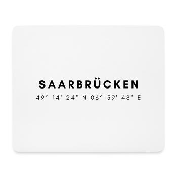 Les coordonnées de Sarrebruck - Tapis de souris (format paysage) - blanc - Devant