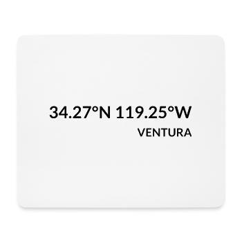 Ventura, California, United States Coordinates - Mouse Pad (horizontal) - white - Front