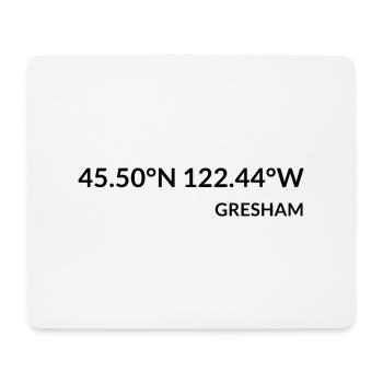 Gresham Oregon USA Koordinaten - Mousepad (Querformat) - Weiß - Vorne