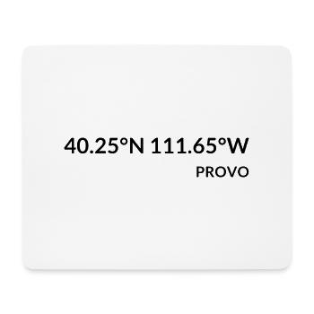 Provo, Utah, USA Coordinates - Mouse Pad (horizontal) - white - Front