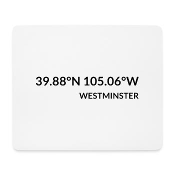 Westminster Colorado USA Koordinaten - Mousepad (Querformat) - Weiß - Vorne