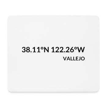 Vallejo, California, United States Coordinates - Mouse Pad (horizontal) - white - Front