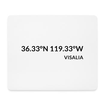 Visalia California USA Koordinaten - Mousepad (Querformat) - Weiß - Vorne