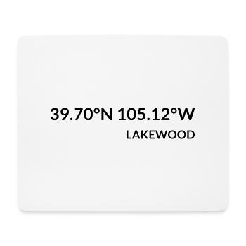 Lakewood, Colorado, États-Unis Coordonnées - Tapis de souris (format paysage) - blanc - Devant