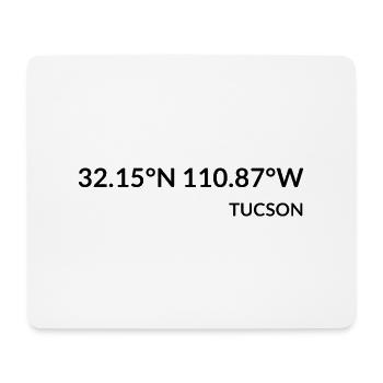 Tucson Arizona USA Koordinaten - Mousepad (Querformat) - Weiß - Vorne