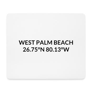 West Palm Beach Florida USA Koordinaten - Mousepad (Querformat) - Weiß - Vorne