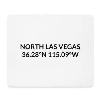 Coordonnées North Las Vegas, Nevada, États-Unis - Tapis de souris (format paysage) - blanc - Devant