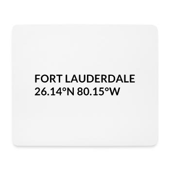 Fort Lauderdale Florida USA Koordinaten - Mousepad (Querformat) - Weiß - Vorne