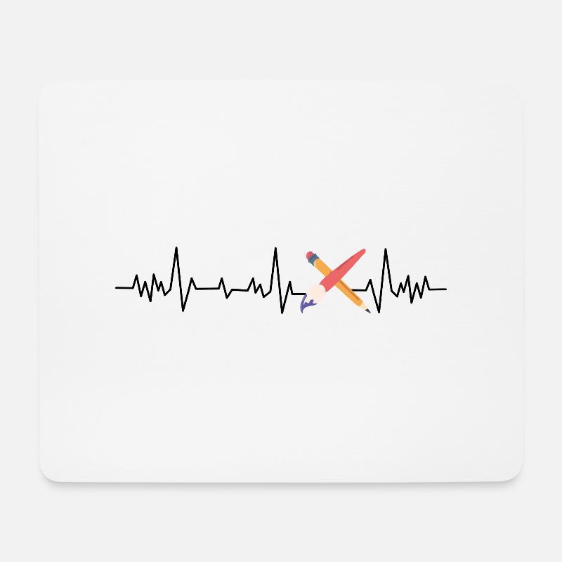 Heartbeat-Künstler - Mousepad (Querformat) - Weiß