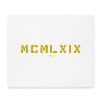 Roman numeral year of birth Made in 1969 - Mouse Pad (horizontal) - white - Front