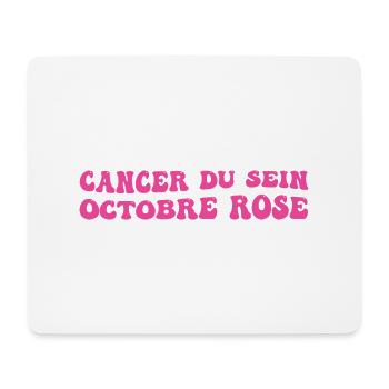 Cancer du Sein octobre rose - Tapis de souris (format paysage) - blanc - Devant