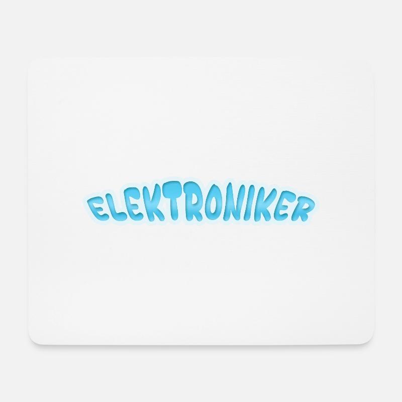 Elektroniker als Elektroniker - Mousepad (Querformat) - Weiß