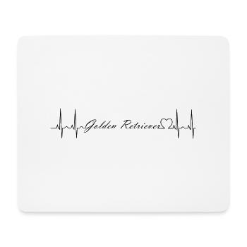 Golden retriever - Tapis de souris (format paysage) - blanc - Devant