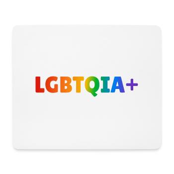Rainbow LGBTQIA plus gay pride - Mouse Pad (horizontal) - white - Front
