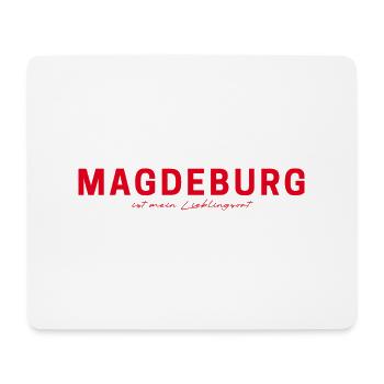 T-shirt de Magdebourg – Pour les vrais fans - Tapis de souris (format paysage) - blanc - Devant