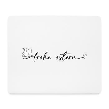 Frohe Ostern 🐰🌸 - Mousepad (Querformat) - Weiß - Vorne