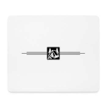 Tente symbole de camping - Tapis de souris (format paysage) - blanc - Devant