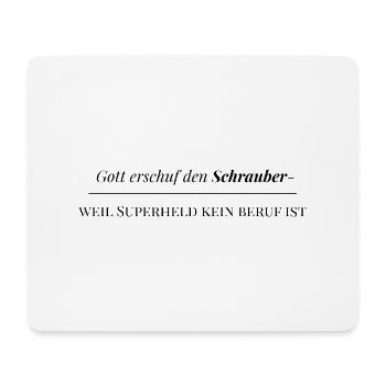 Gott erschuf - Mousepad (Querformat) - Weiß - Vorne