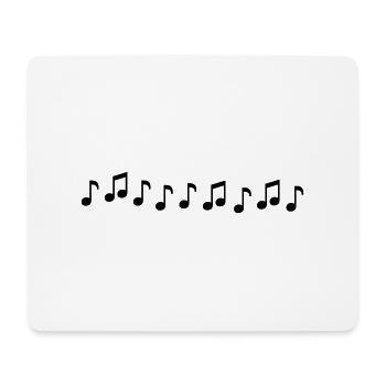 Notes de Musique - Tapis de souris (format paysage) - blanc - Devant
