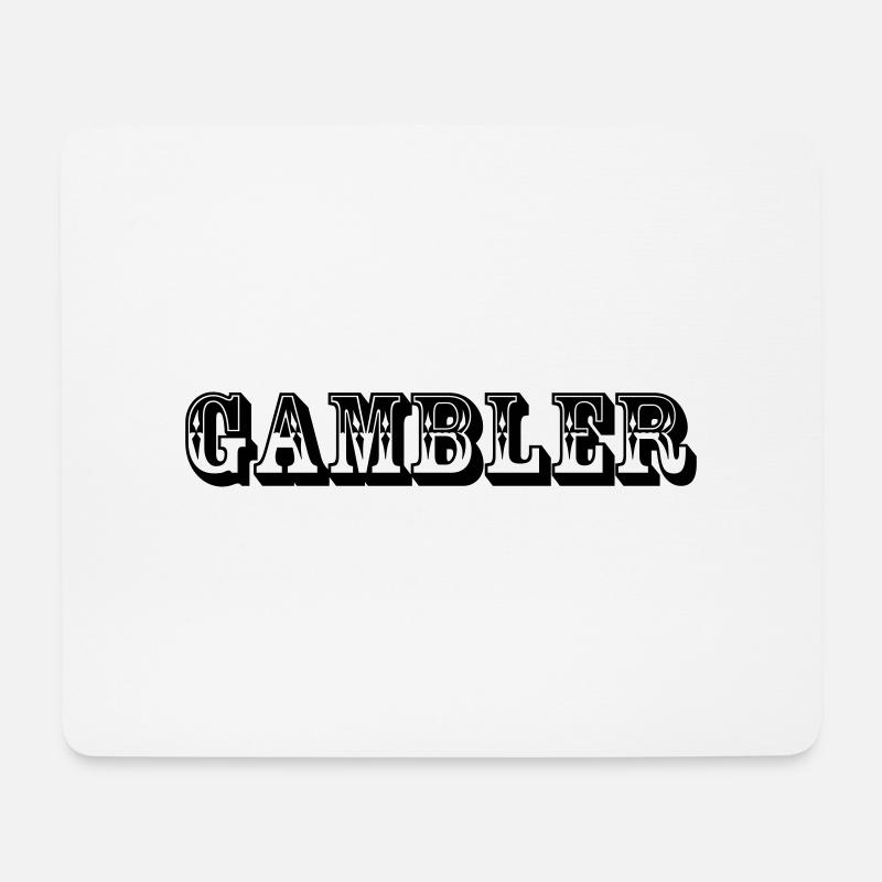 Gambler - poker - Mousepad (Querformat) - Weiß