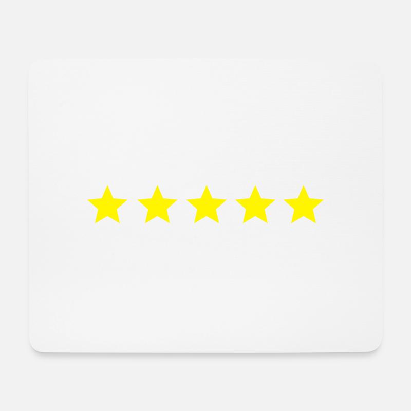 5 Sterne - Mousepad (Querformat) - Weiß