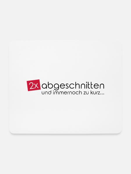 2x abgeschnitten... - Mousepad (Querformat) - Weiß