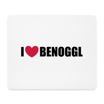 Benoggl - Mousepad (Querformat) - Weiß - Vorne