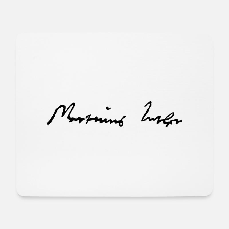 Martin Luther Unterschrift - Mousepad (Querformat) - Weiß