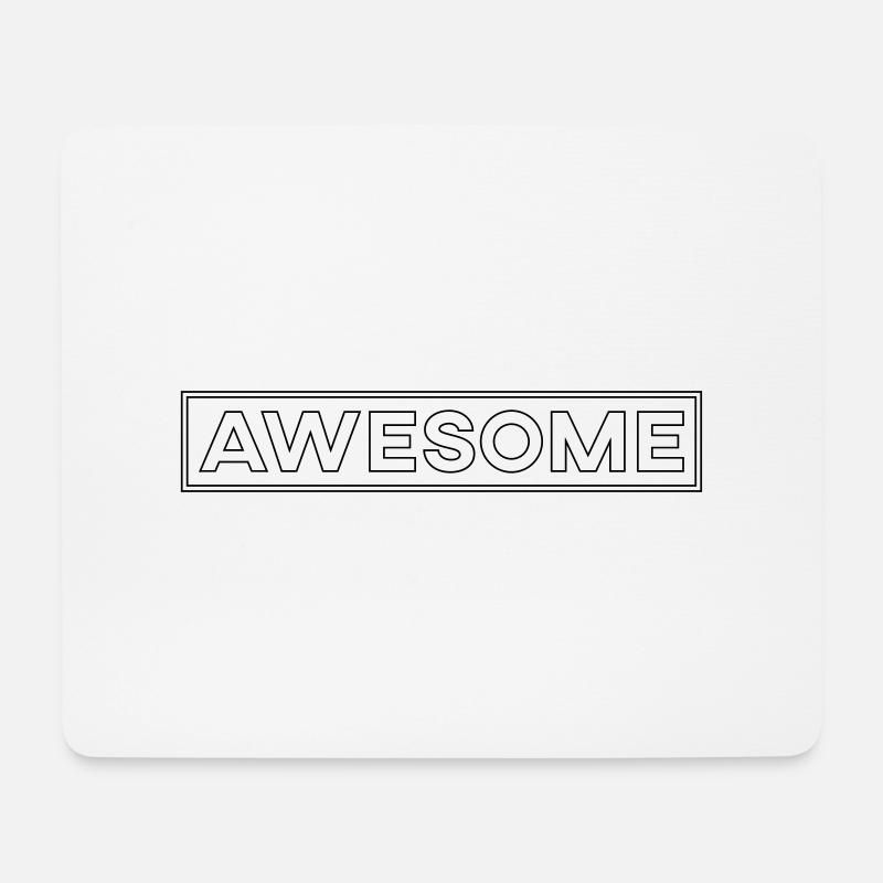 Awesome - Awesome and Simple - Mouse Pad (horizontal) - white