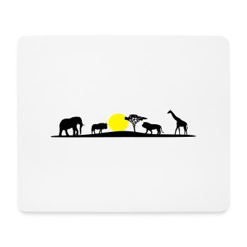 African Savanna, Afrika Savanne - Mouse Pad (horizontal) - white - Front