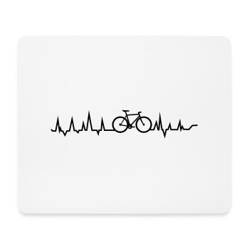 Heart for the bike - Mouse Pad (horizontal) - white - Front