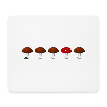 Série d'agaric de mouche de champignon - Tapis de souris (format paysage) - blanc - Devant