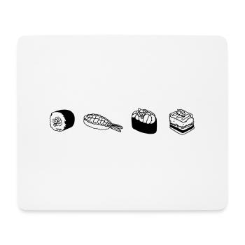 Sushi - Tapis de souris (format paysage) - blanc - Devant