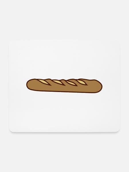 baguette brot broetchen franzoesisch frankreich le - Mousepad (Querformat) - Weiß