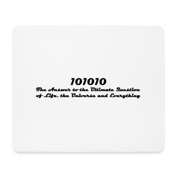 101010 - Mousepad (Querformat) - Weiß - Vorne