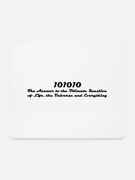 101010 - Mouse Pad (horizontal) - white