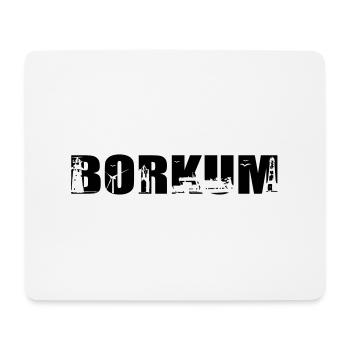 Borkum Skyline - Mousepad (Querformat) - Weiß - Vorne