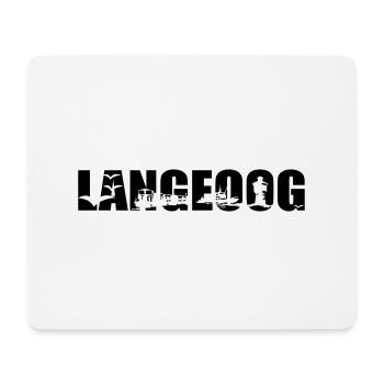 Langeoog Skyline - Mousepad (Querformat) - Weiß - Vorne