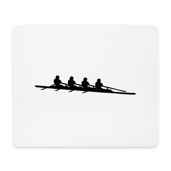 rowing boat 4 Quad scull - Mouse Pad (horizontal) - white - Front