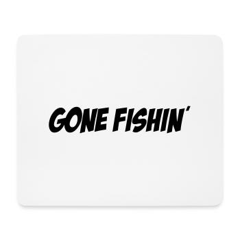 Gone fishing - Tapis de souris (format paysage) - blanc - Devant