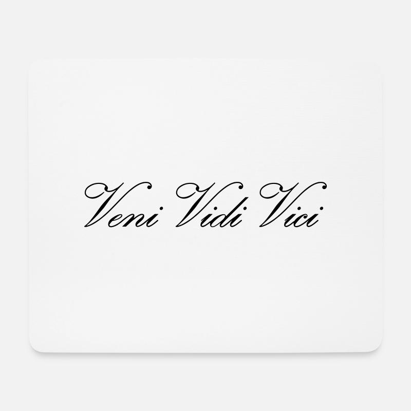 Veni Vidi Vici Calli text - Mouse Pad (horizontal) - white