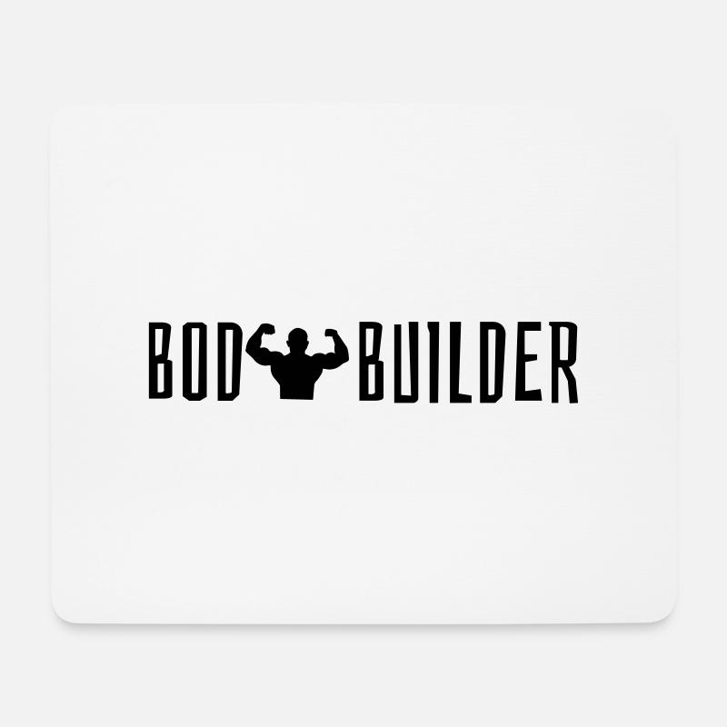 Bodybuilder - Mousepad (Querformat) - Weiß