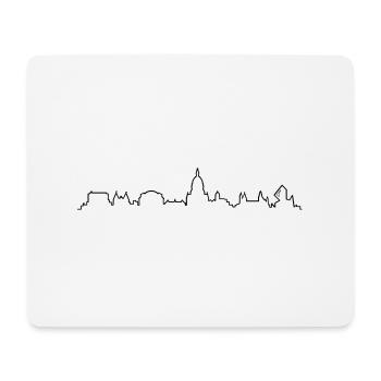 Skyline Mainz - Mousepad (Querformat) - Weiß - Vorne