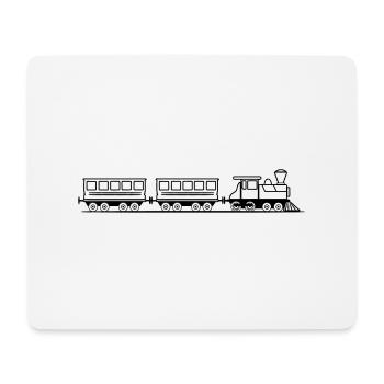 Train wagons locomotive de chemin de fer vapeur - Tapis de souris (format paysage) - blanc - Devant