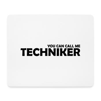 you can call me techniker - Mousepad (Querformat) - Weiß - Vorne