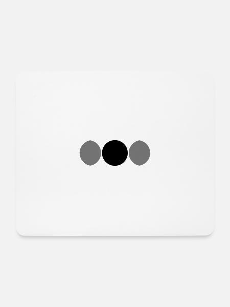 phasen nacht symbol mond halbmond vollmond sichelm - Mousepad (Querformat) - Weiß