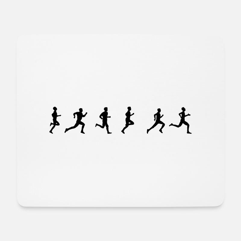Jogger - Mousepad (Querformat) - Weiß