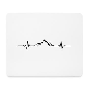 Landschaft - Berge Puls - Mousepad (Querformat) - Weiß - Vorne